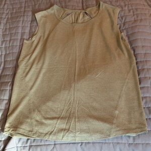 GAIAM Light Green Sleeveless Knit Tank with Keyhole Back